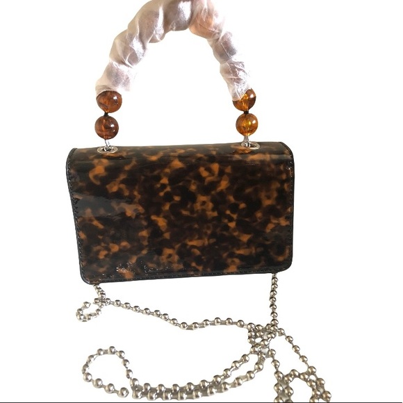 Marble Mini Bag Bead Handle New Comes with detachable silver chain - Picture 4 of 6